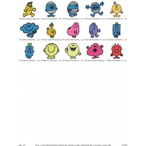 Package Mr Men 01 Embroidery Designs